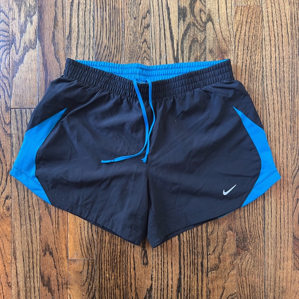 Women’s Nike Running Shorts in Black and Blue